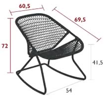 Fermob Schaukelstuhl Sixties - Maße