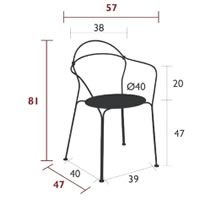 Fermob Sessel Airloop - Maße