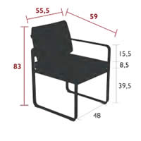 Fermob Sessel Bellevie - Maße