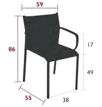 Fermob Sessel Cadiz - Maße