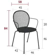 Fermob Sessel Lorette - Maße