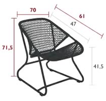 Fermob Sessel Sixties - Maße
