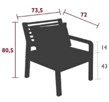 Fermob Sessel Somerset - Maße