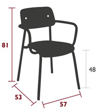Fermob Sessel Studie - Maße