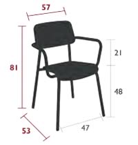 Fermob Sessel Studie - Maße