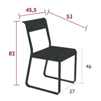 Fermob Stuhl Bellevie V2 - Maße