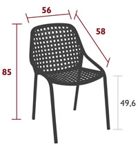 Fermob Stuhl Croisette - Maße