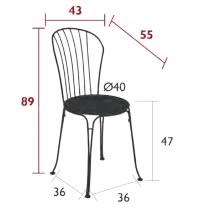 Fermob Stuhl Opera - Maße