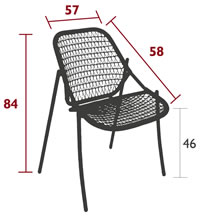 Fermob Stuhl Sixties - Maße