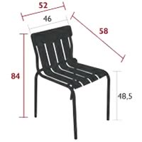 Fermob Stuhl Stripe - Maße