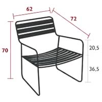 Fermob tiefer Sessel Surprising - Maße