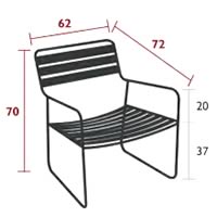 Fermob Tiefer Sessel Surprising Teak - Maße