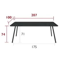 Fermob Tisch Luxembourg - Maße
