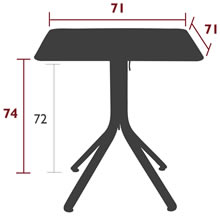 Fermob Tisch Rest’o - Maße