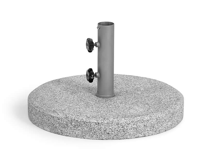 Weishäupl Schirmständer - Granit rund, grau-weiß geflammt