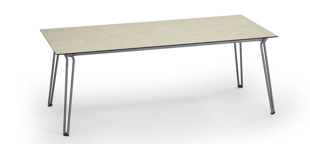 Weishäupl Tsch Slope, 200 x 90 cm, mit HPL-Tischplatte Beige