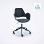 Houe Sessel Falk, mit 5-Stern-Drehfuß mit Rollen und Sesselpolster in Dark Grey
