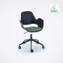 Houe Sessel Falk, mit 5-Stern-Drehfuß mit Rollen und Sesselpolster in Dark Green