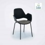 Houe Sessel Falk, mit Metallrohrbeinen und Sesselpolster in Beige